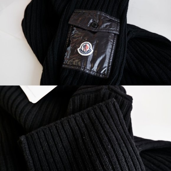 NEW Moncler Black Ribbed-Knit Wool Turtleneck Sweater | Jumper Pullover Knit - Picture 12 of 13